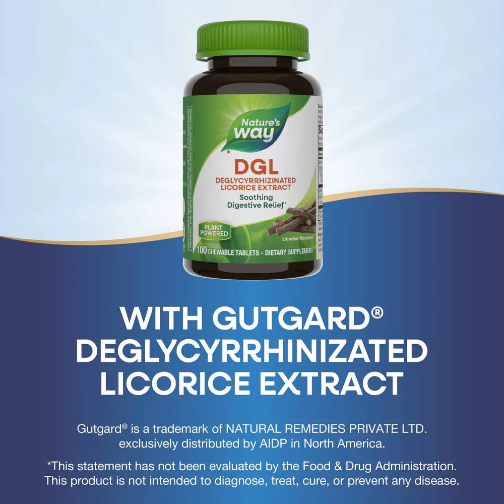 Nature's Way DGL (100 Chewables, Licorice Fruit)