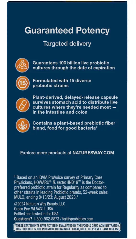 Nature's Way Fortify® Optima® 100 Billion Probiotic (30 Capsules)