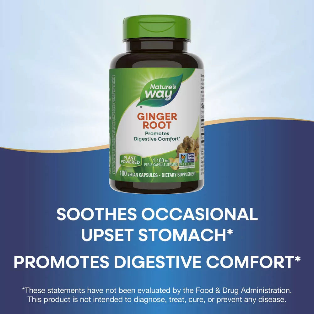 Nature's Way Ginger Root (100 Capsules)