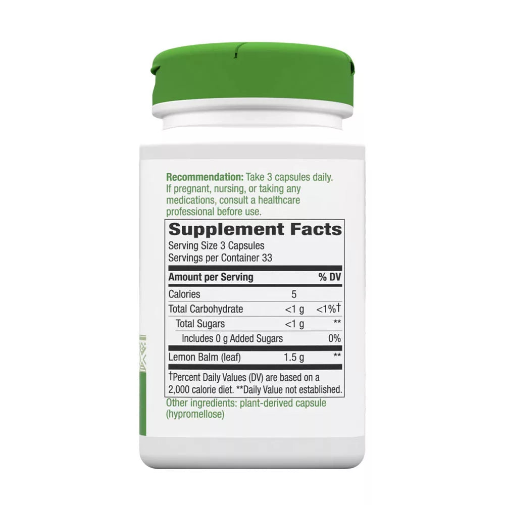 Nature's Way Melissa-Lemon Balm (100 Capsules)