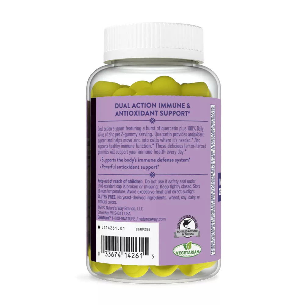 Nature's Way Quercetin Gummies with Zinc (60 Gummies, Lemon)