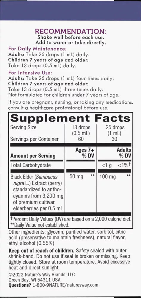 Nature's Way Sambucus Drops (30 ml, Elderberry)