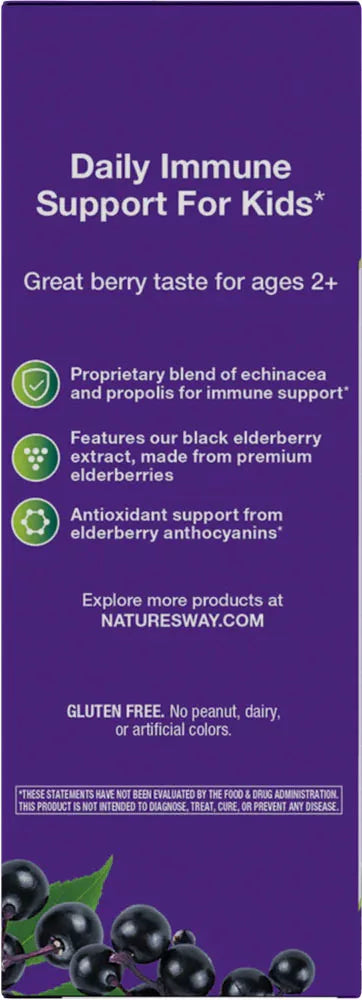 Nature's Way Sambucus Immune Syrup for Kids (240 ml, Elderberry)
