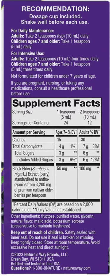 Nature's Way Sambucus Traditional Immune Syrup (120 ml)