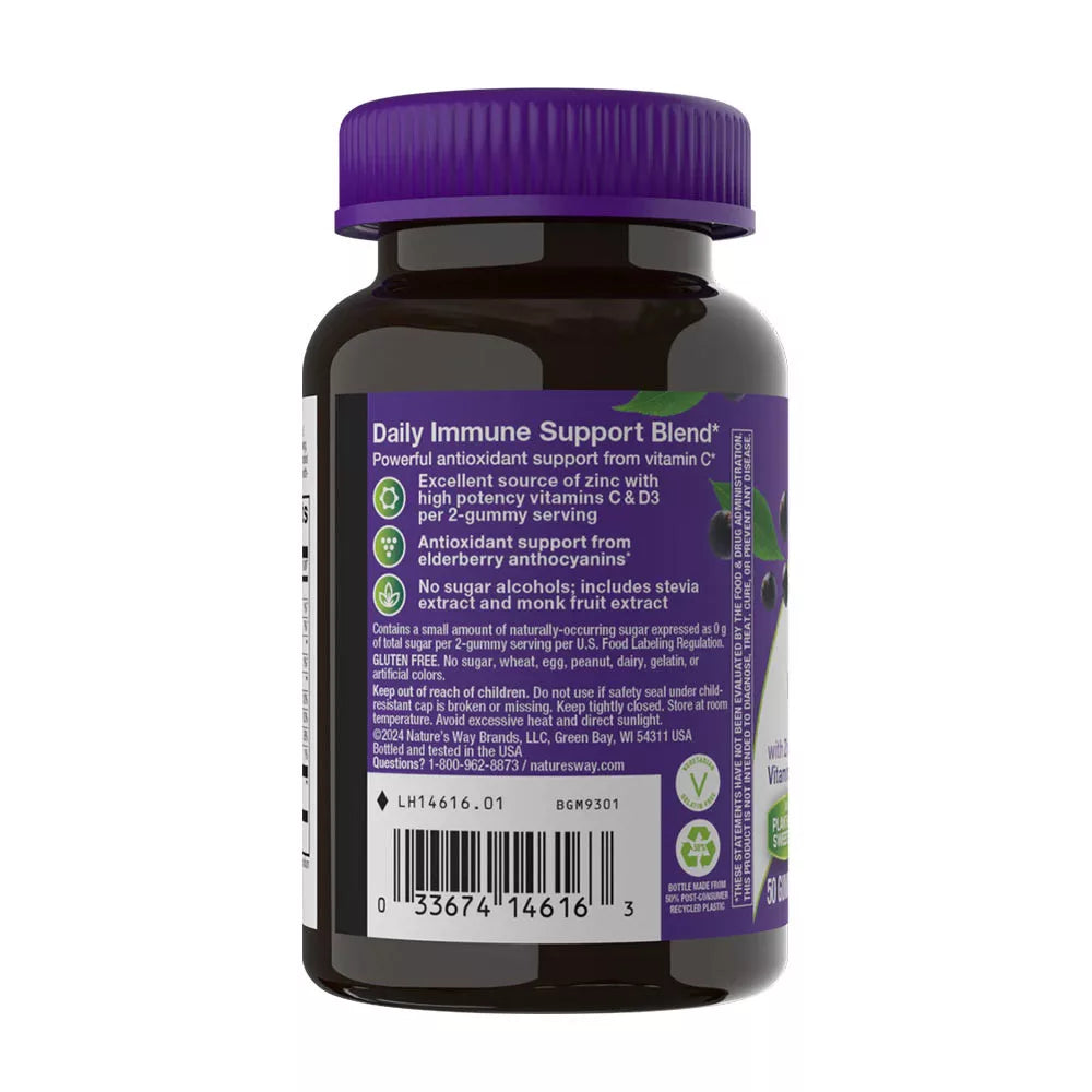 Nature's Way Sambucus Zero Sugar Immune Gummy (50 Gummies)