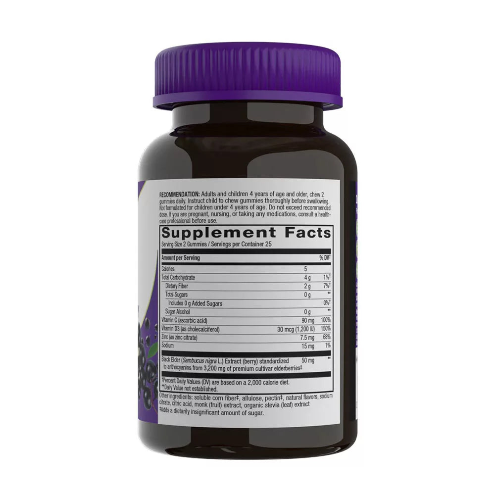 Nature's Way Sambucus Zero Sugar Immune Gummy (50 Gummies)