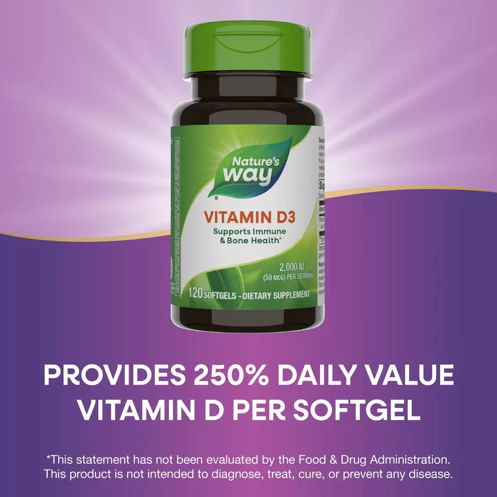 Nature's Way Vitamin D3 (120 Softgels)