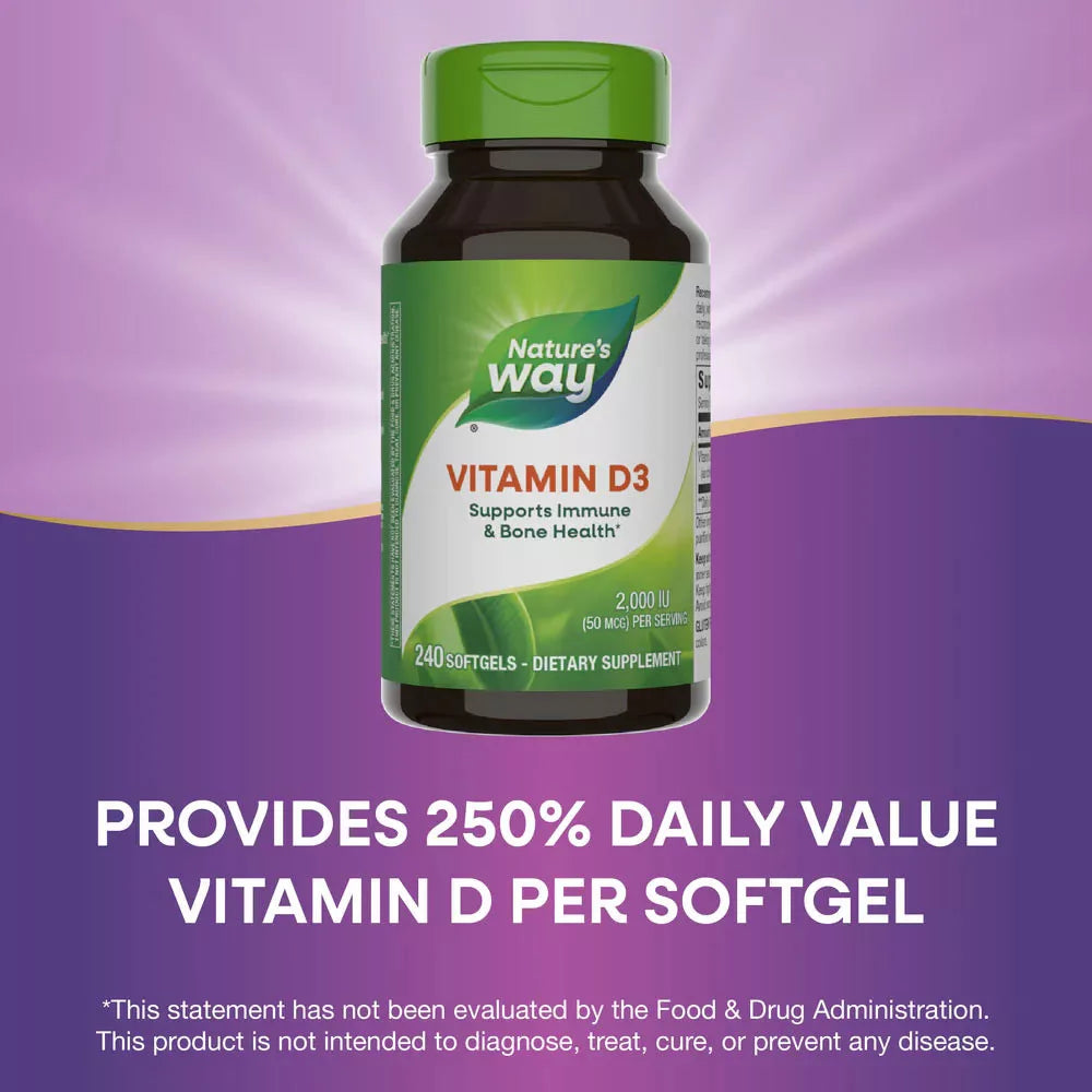 Nature's Way Vitamin D3 (240 Softgels)