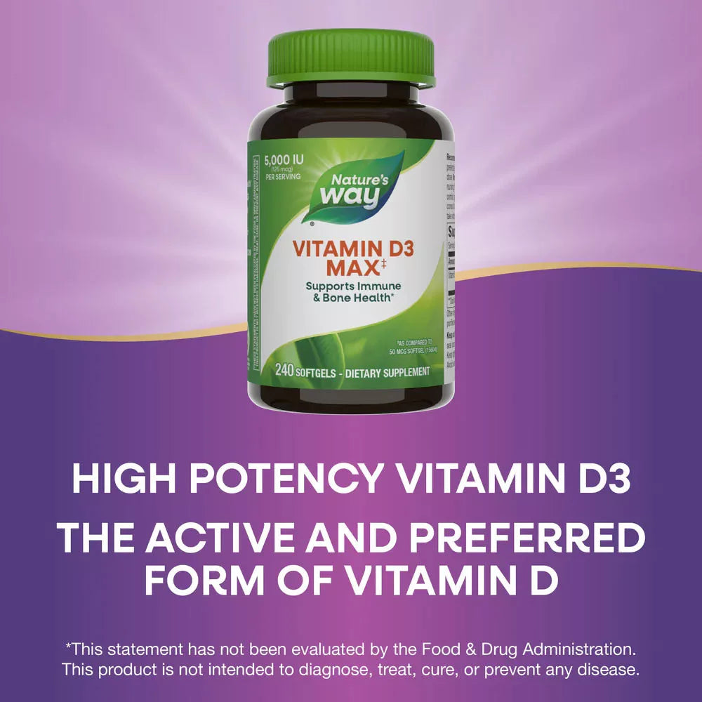 Nature's Way Vitamin D3 Max (240 Softgels)
