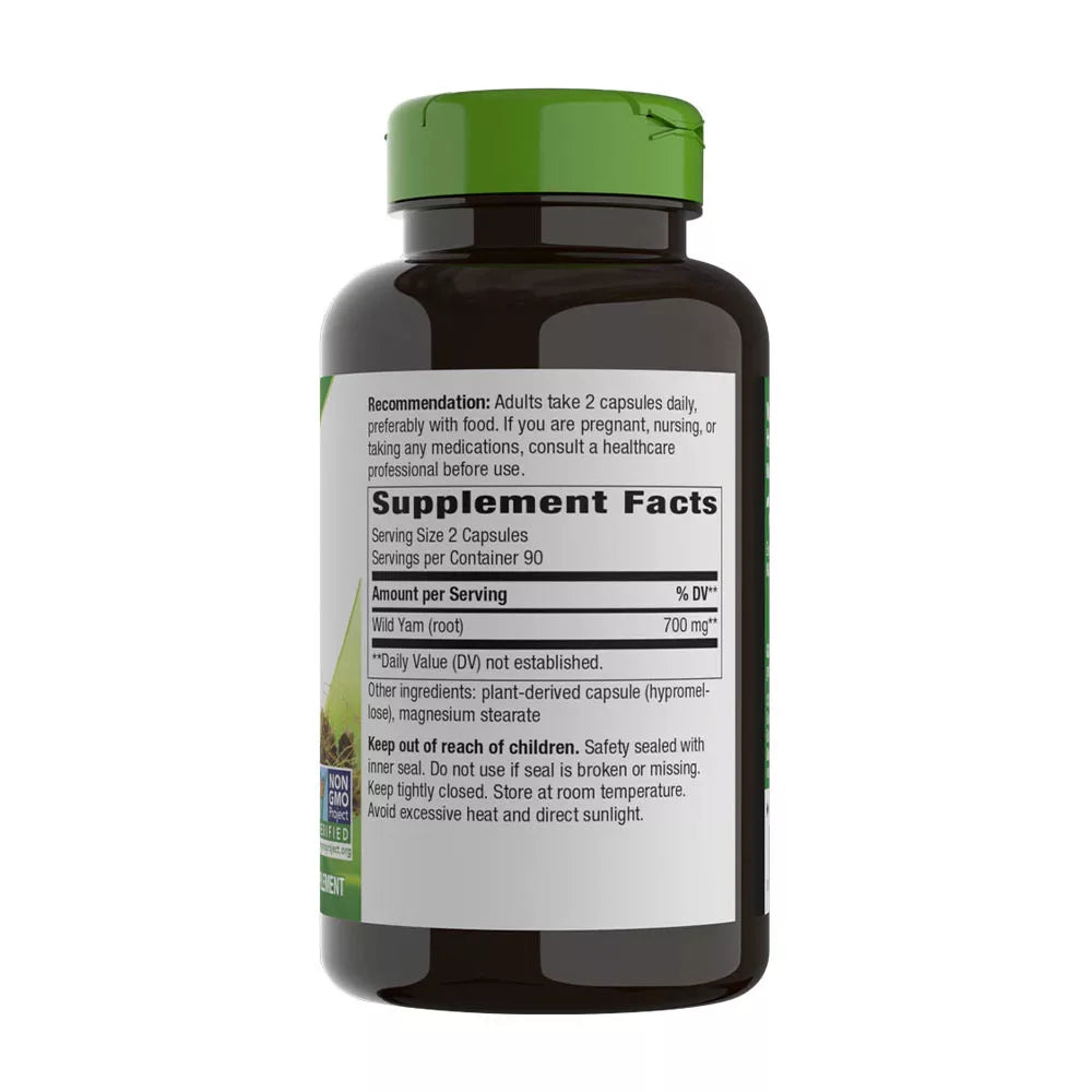 Nature's Way Wild Yam Root (180 Capsules)
