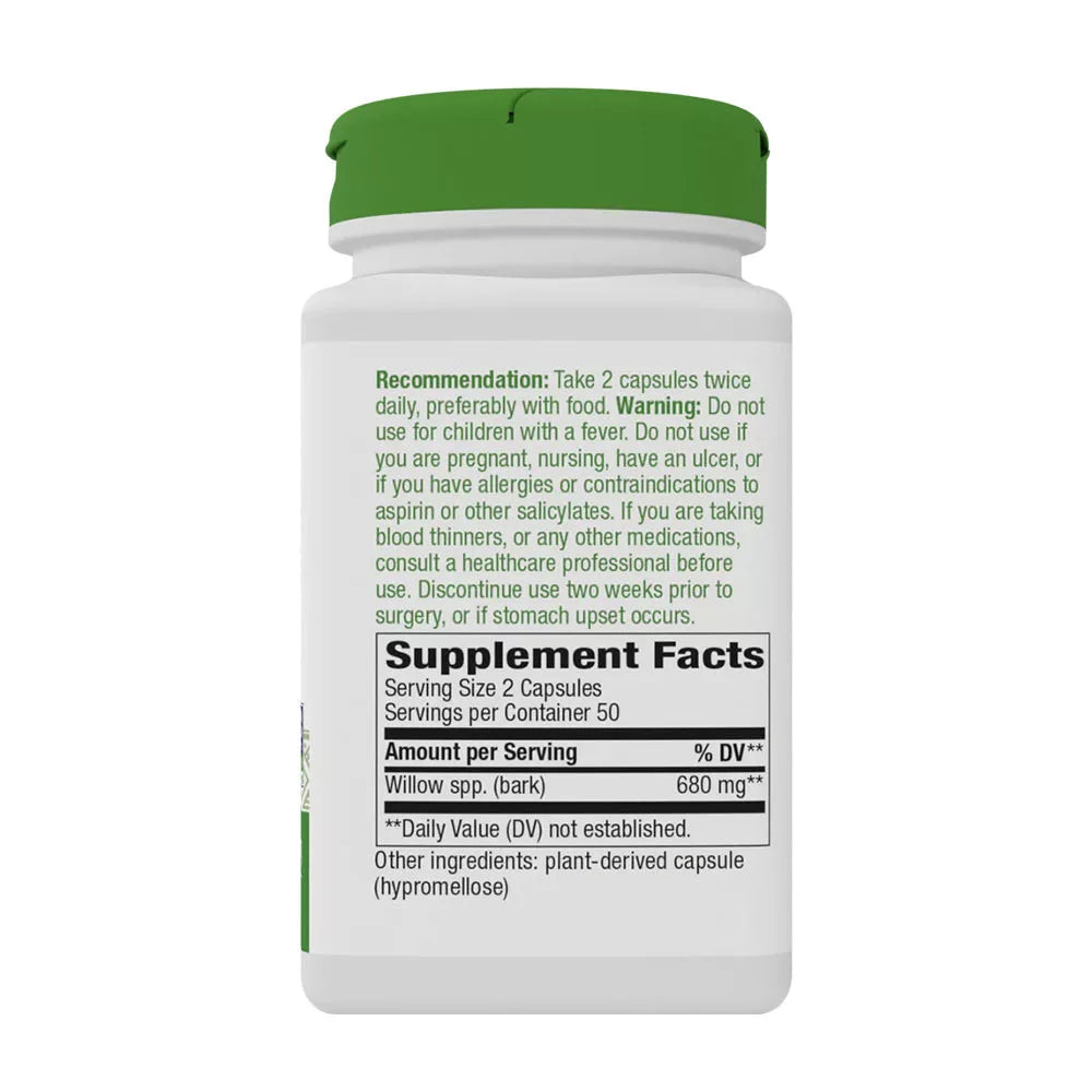 Nature's Way Willow Bark (100 Veg Capsules)