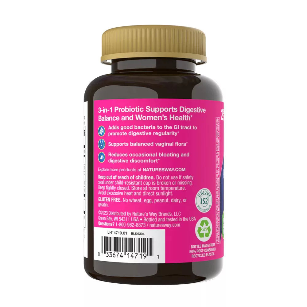 Nature's Way 3-in-1 Probiotic Women's Gummy (50 Gummies)