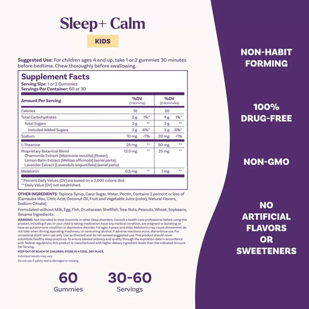 Natrol Kids Sleep + Calm (60 Gummies, Strawberry)