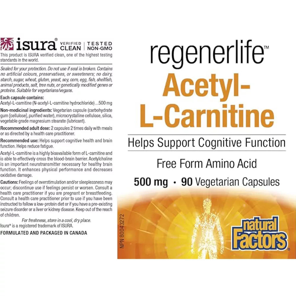 Natural Factors Acetyl-L-Carnitine (90 Capsules)