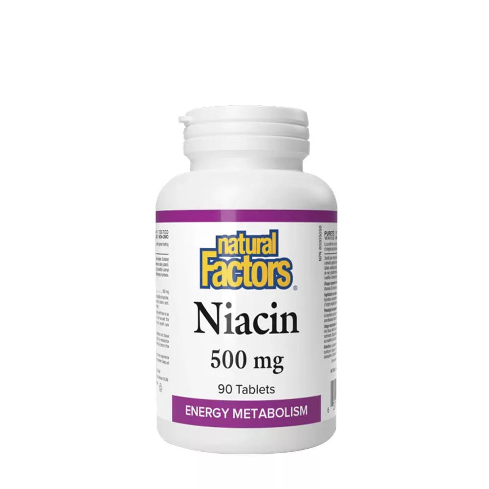 Natural Factors Niacin 500 mg (90 Tablets)