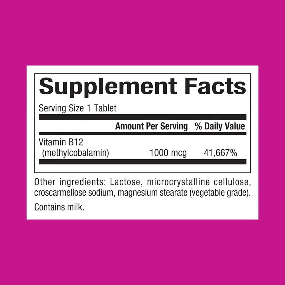 Natural Factors B12 Methylcobalamin 1,000 mcg (210 tablets)