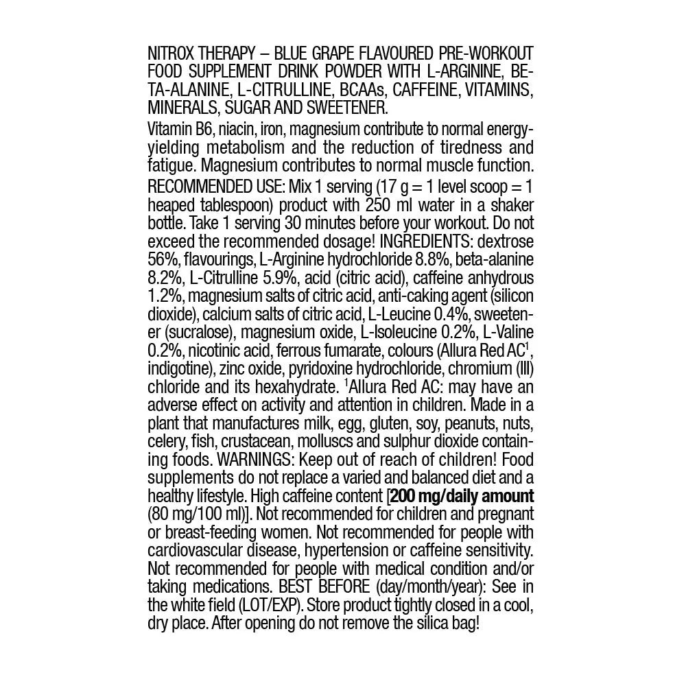 BioTechUSA Nitrox Therapy (340 g, Blue Grape)