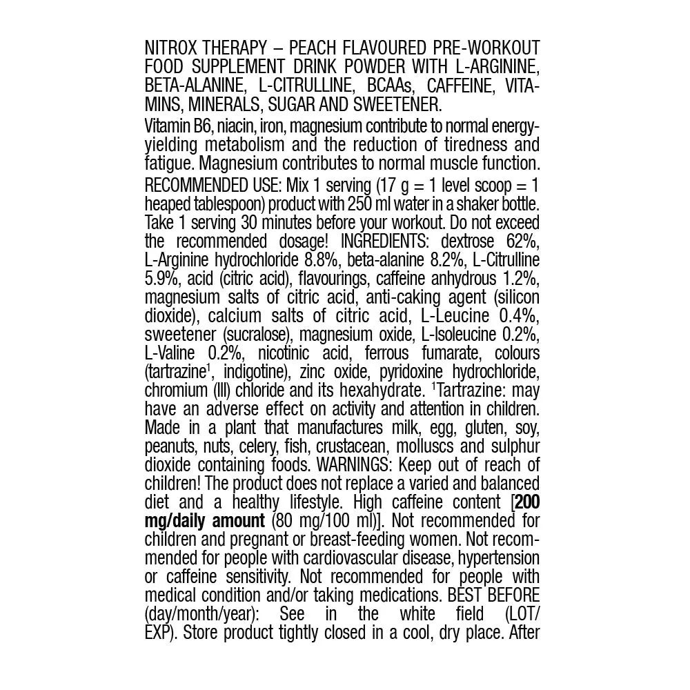 BioTechUSA Nitrox Therapy (340 g, Peach)