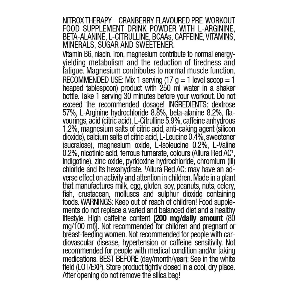 BioTechUSA Nitrox Therapy (340 g, Cranberry)