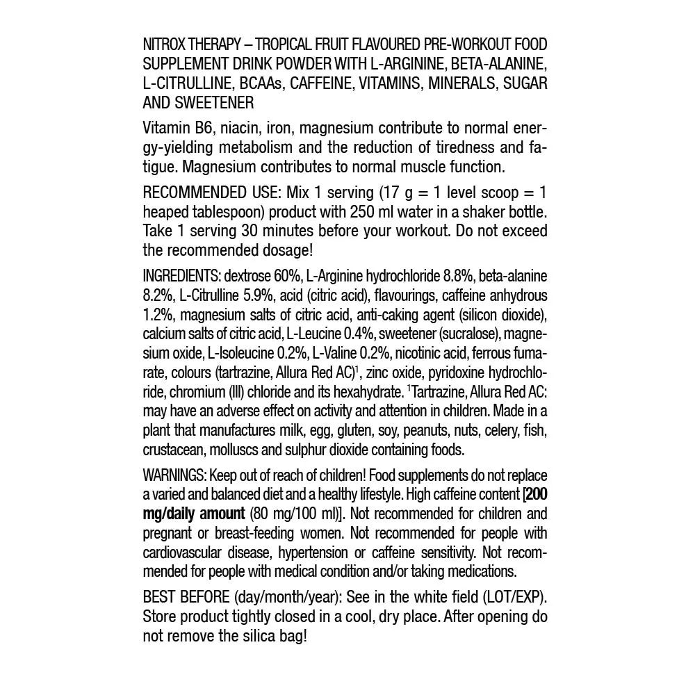 BioTechUSA Nitrox Therapy (680 g, Tropical Fruit)