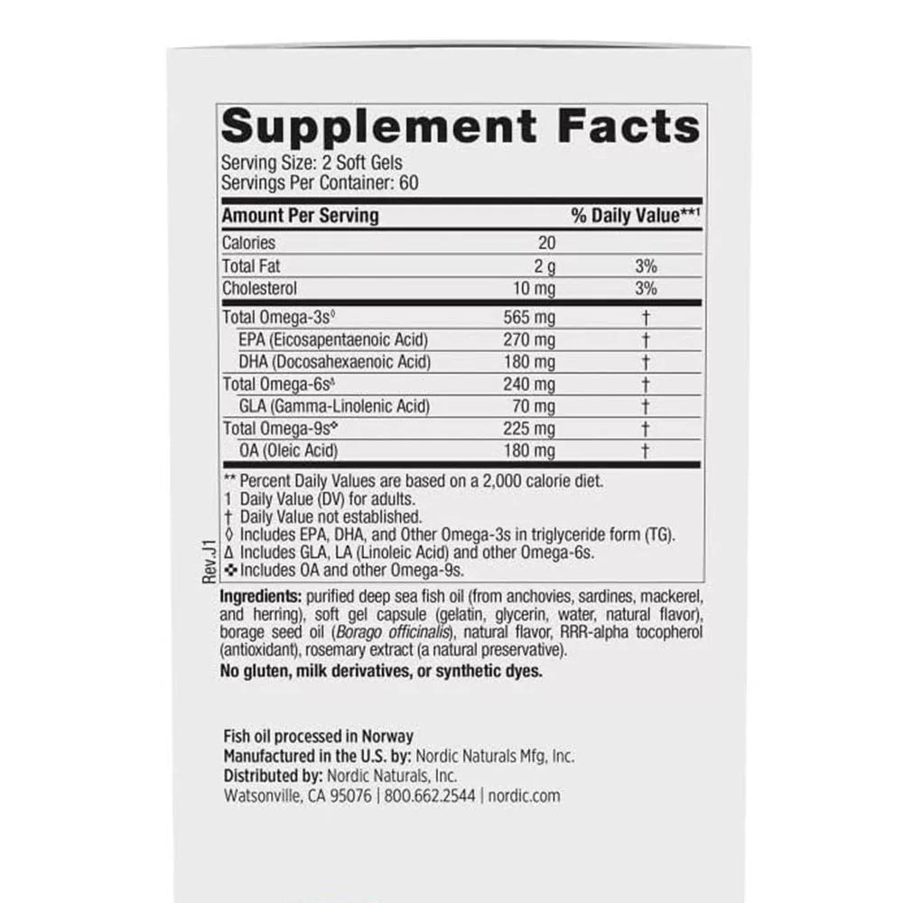 Nordic Naturals Complete Omega 565 mg (120 Softgels, Lemon)