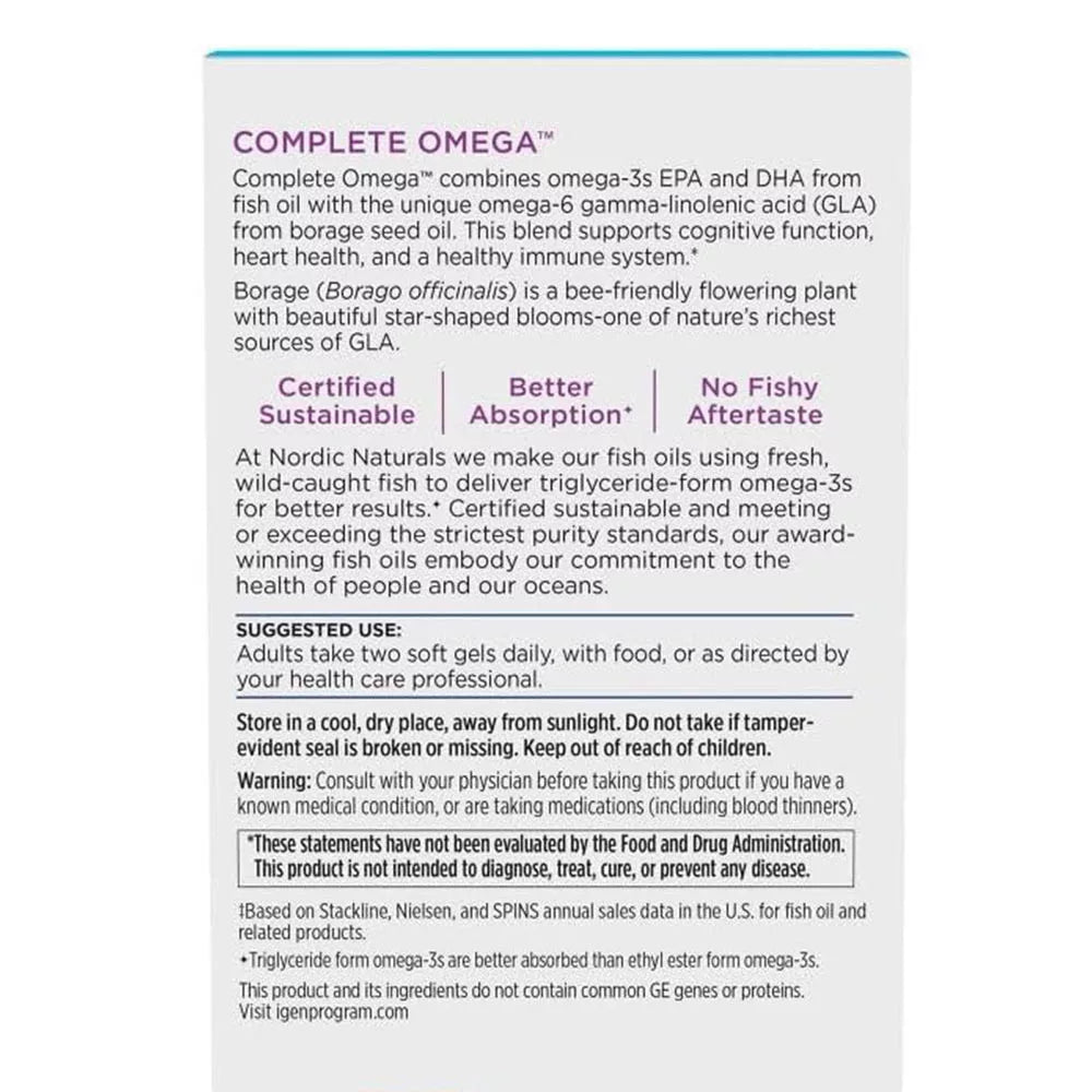 Nordic Naturals Complete Omega 565 mg (120 Softgels, Lemon)