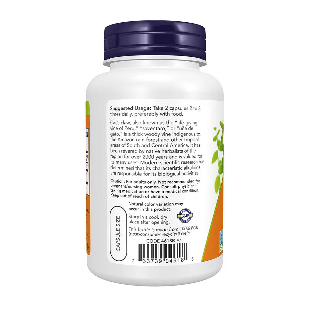 Now Foods Cat's Claw 500 mg (100 Capsules)