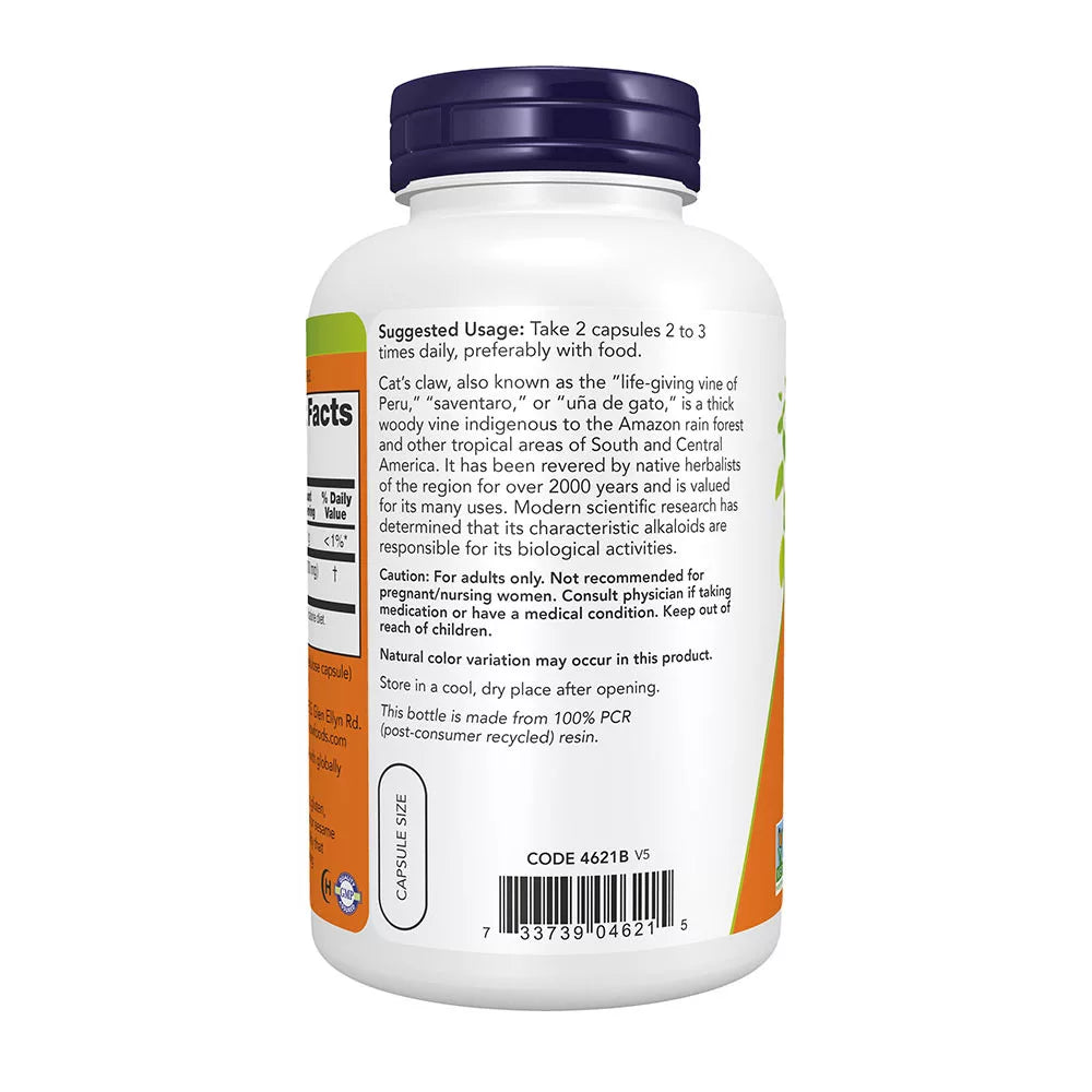 Now Foods Cat's Claw 500 mg Veg Capsules (250 Veg Capsules)