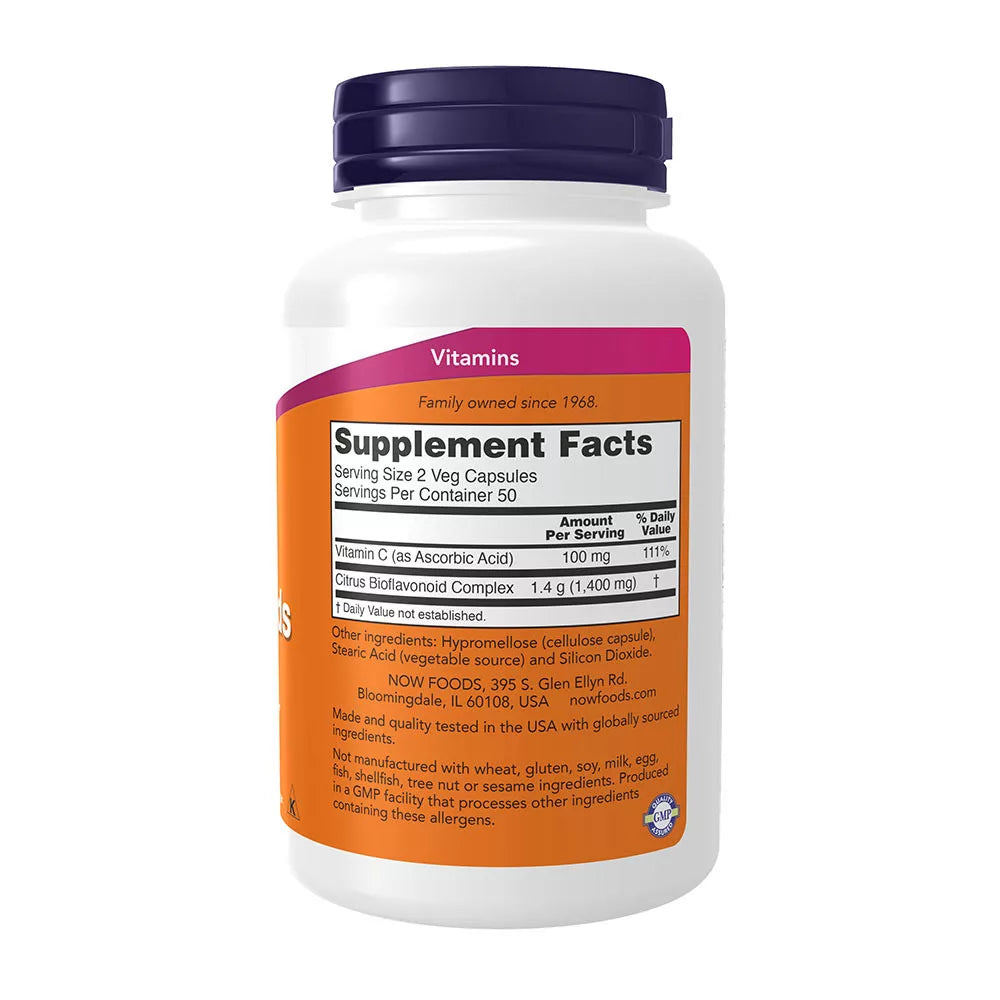 Now Foods Citrus Bioflavonoids 700 mg (100 Capsules)