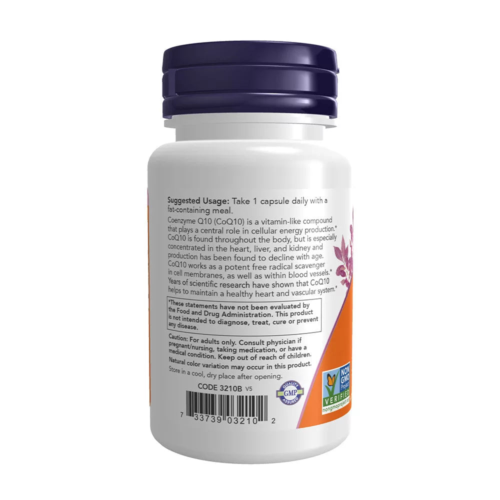 Now Foods CoQ10 100 mg with Hawthorn Berry Vegetarian (30 Veg Capsules)