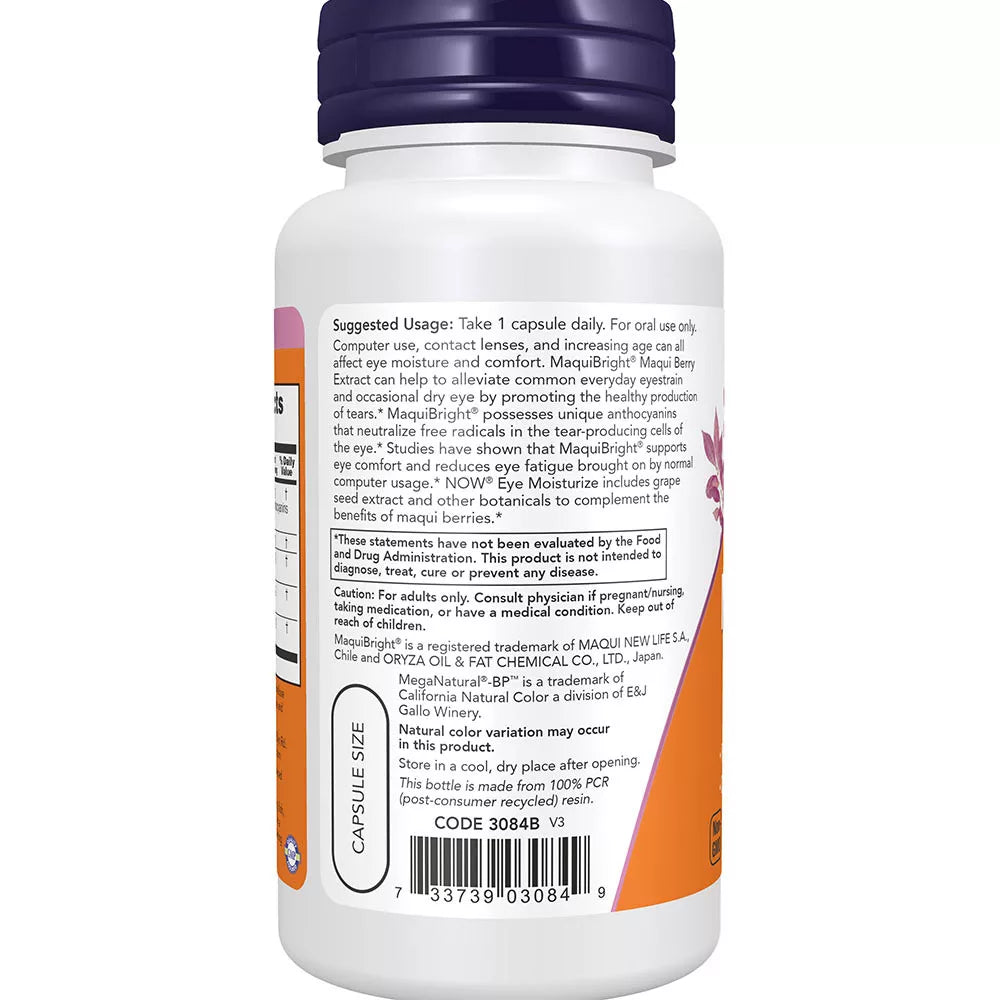 Now Foods Eye Moisturize with MaquiBright® (60 Veg Capsules)
