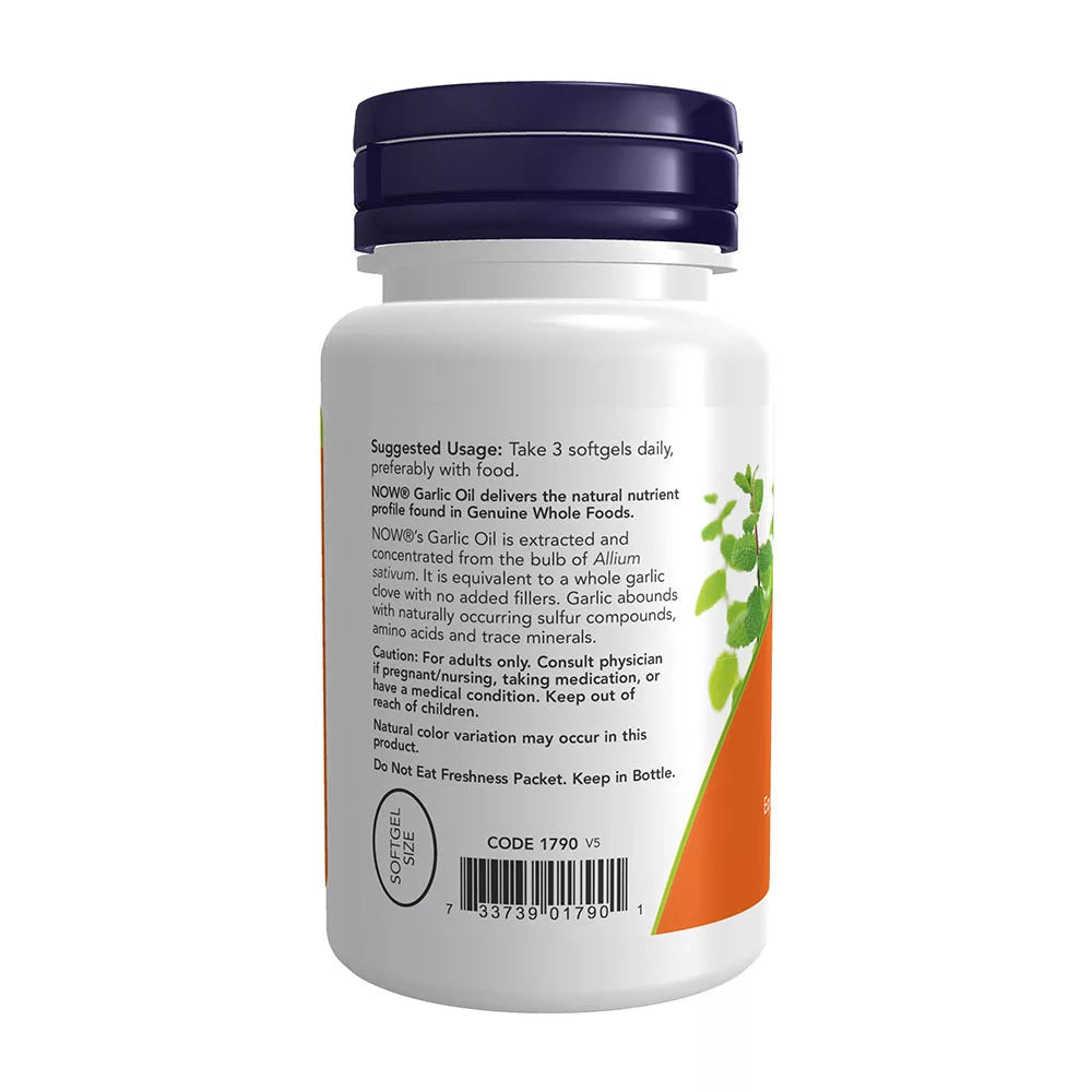 Now Foods Garlic Oil 1500 mg (100 Softgels)