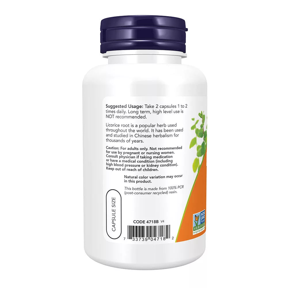 Now Foods Licorice Root 450 mg (100 Capsules)