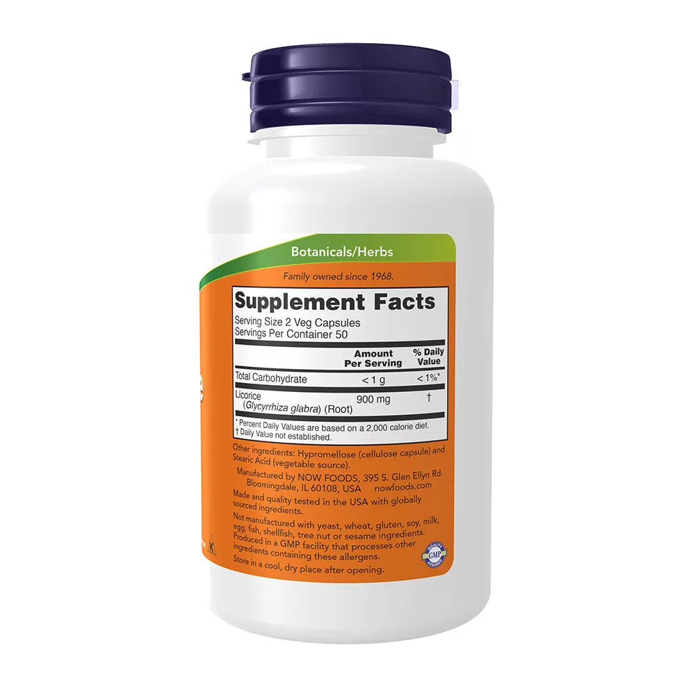 Now Foods Licorice Root 450 mg (100 Capsules)