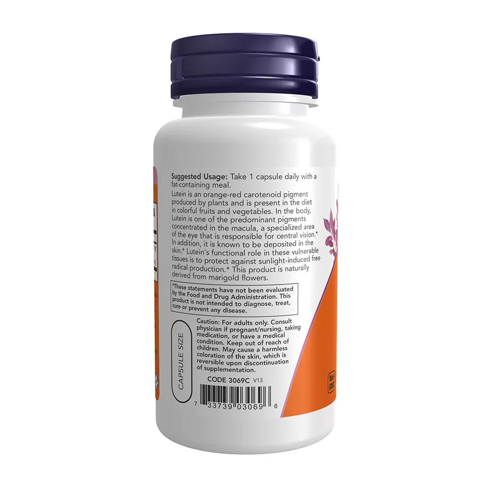 Now Foods Lutein, Double Strength 20 mg (90 Veg Capsules)