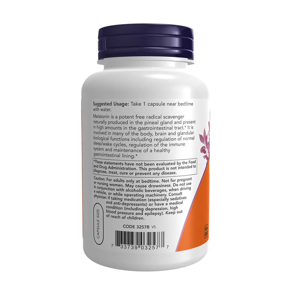 Now Foods Melatonin 3 mg (180 Capsules)
