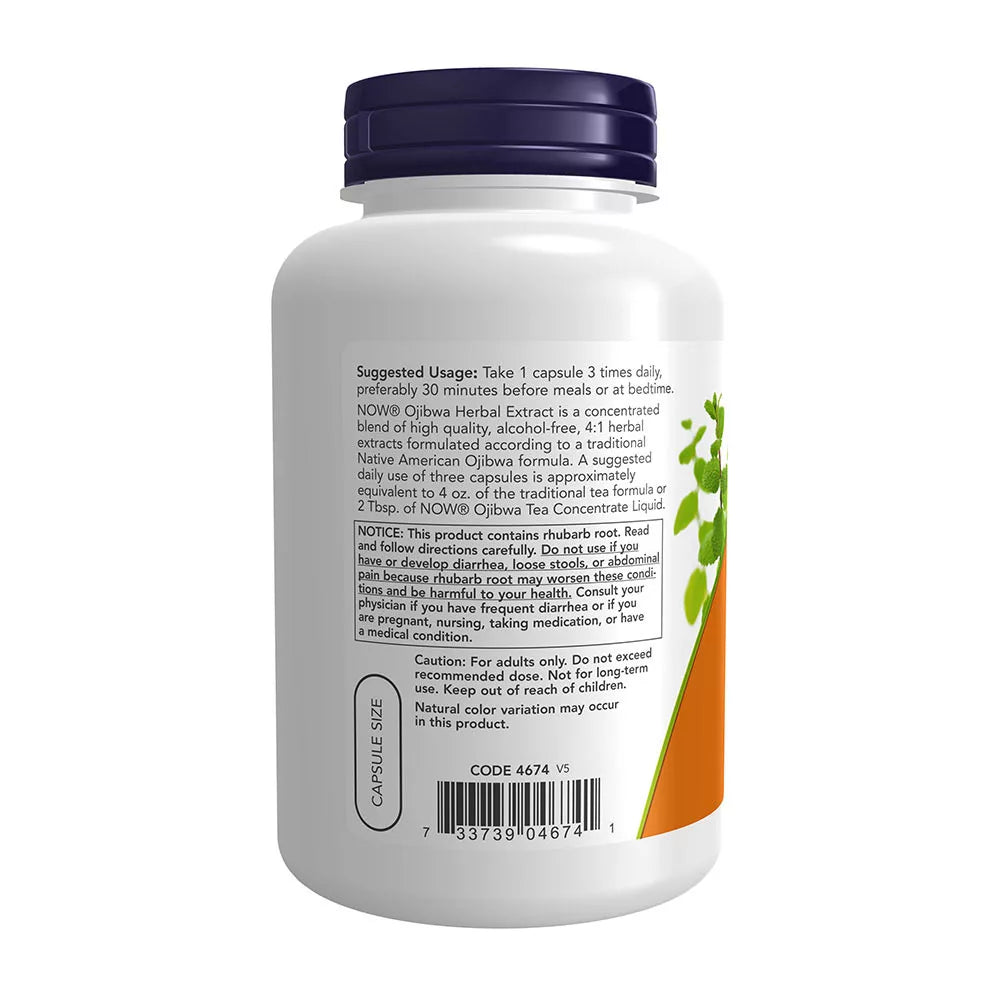Now Foods Ojibwa Herbal Extract 450 mg (180 Veg Capsules)