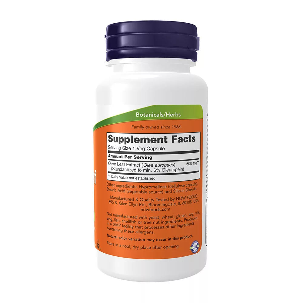 Now Foods Olive Leaf Extract 500 mg (60 Veg Capsules)