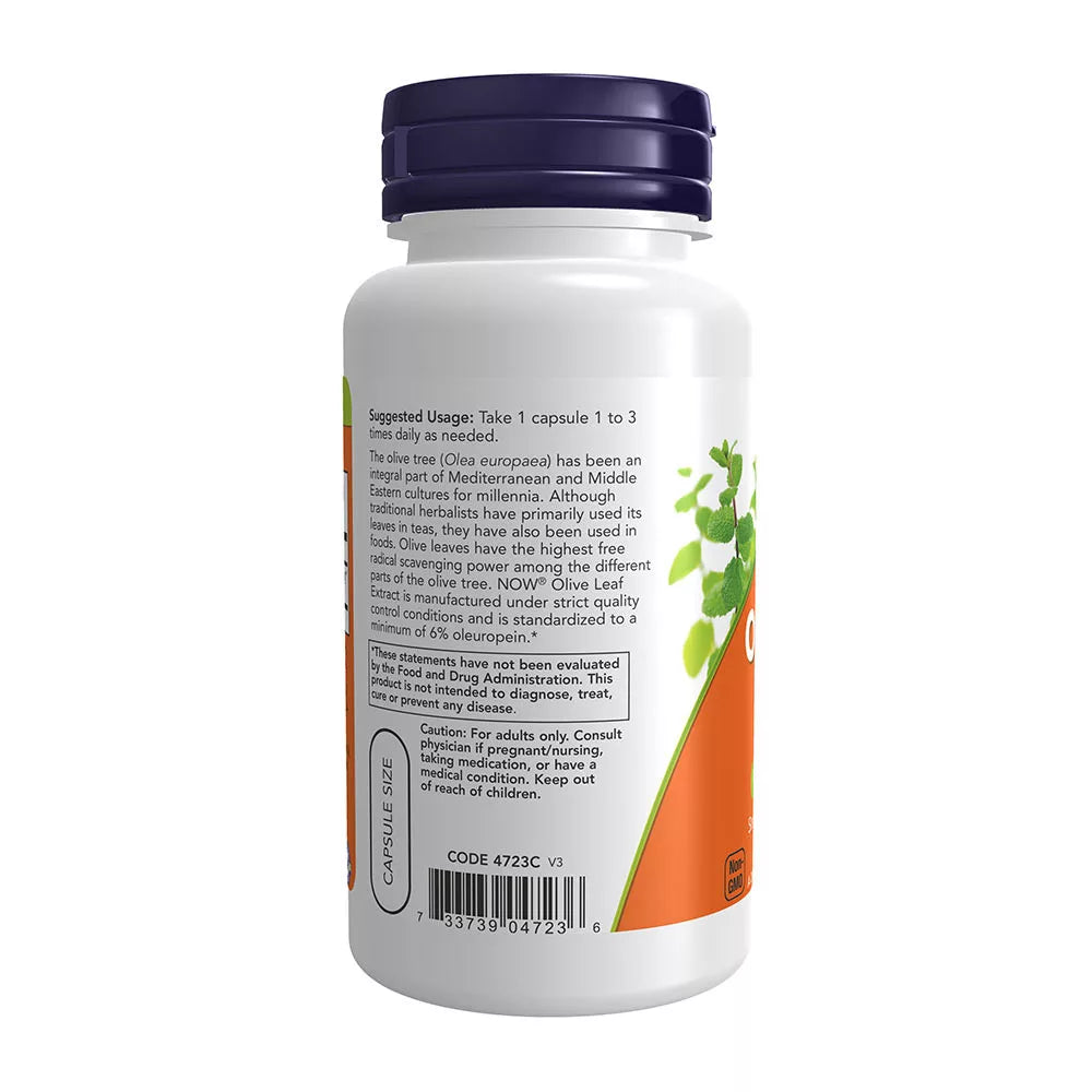 Now Foods Olive Leaf Extract 500 mg (60 Veg Capsules)
