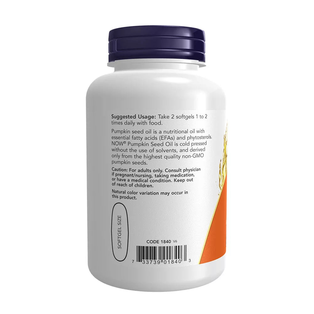 Now Foods Pumpkin Seed Oil 1000 mg (100 Softgels)