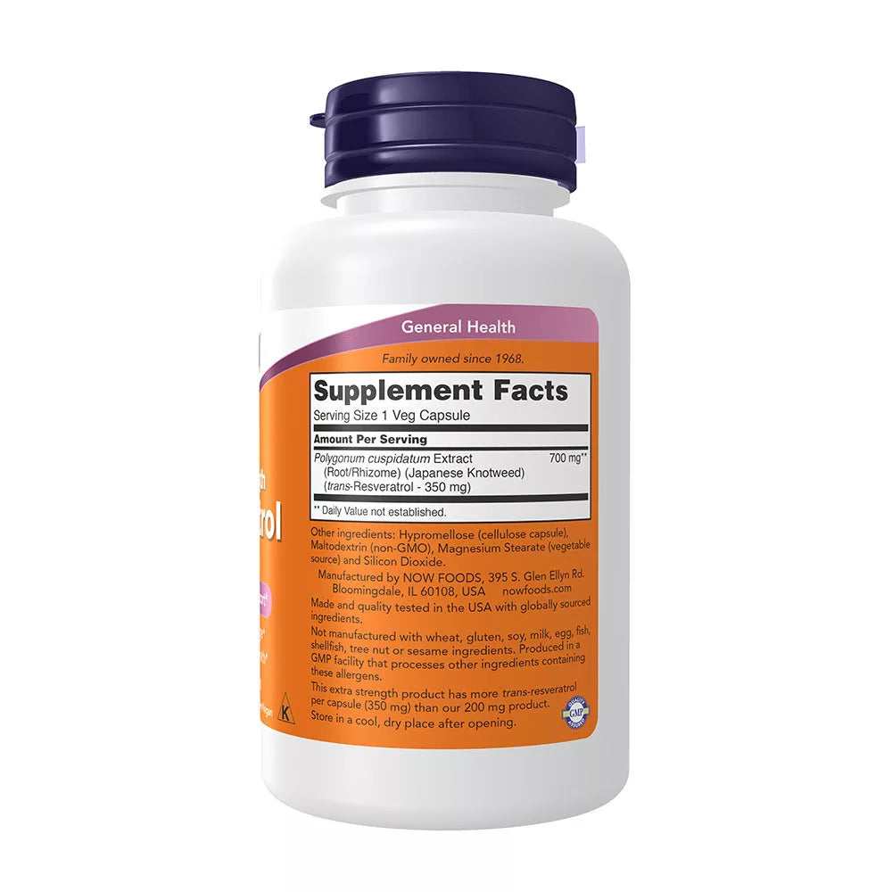 Now Foods Resveratrol Extra Strength 350 mg (60 Capsules)
