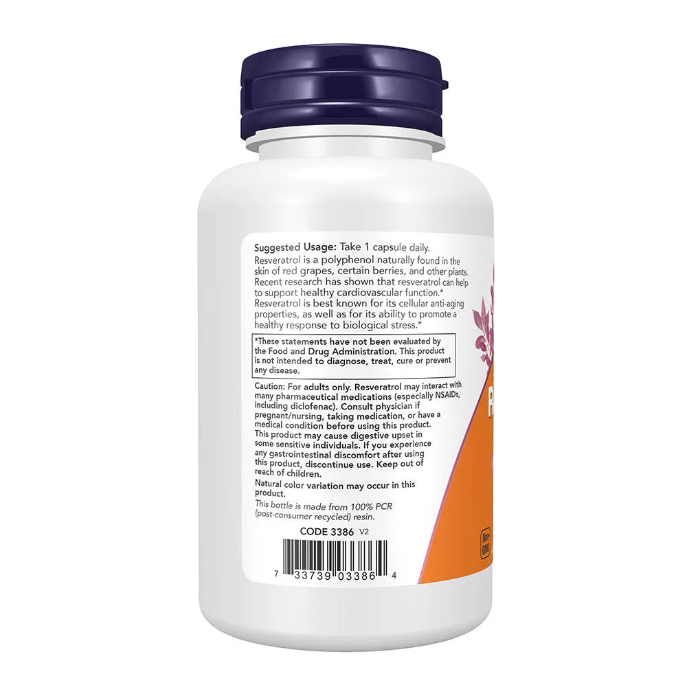 Now Foods Resveratrol Extra Strength 350 mg (60 Capsules)