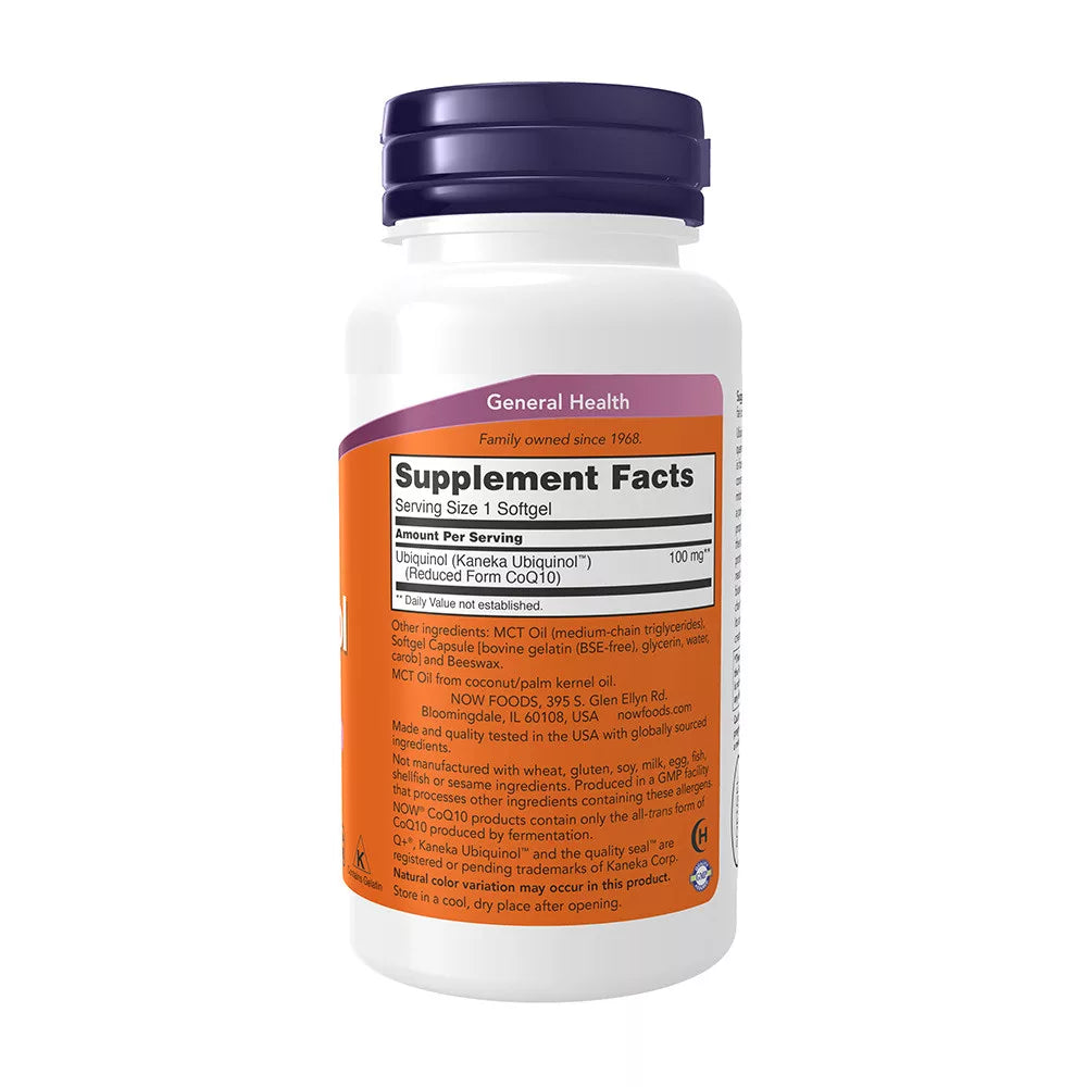 Now Foods Ubiquinol 100 mg (60 Softgels)