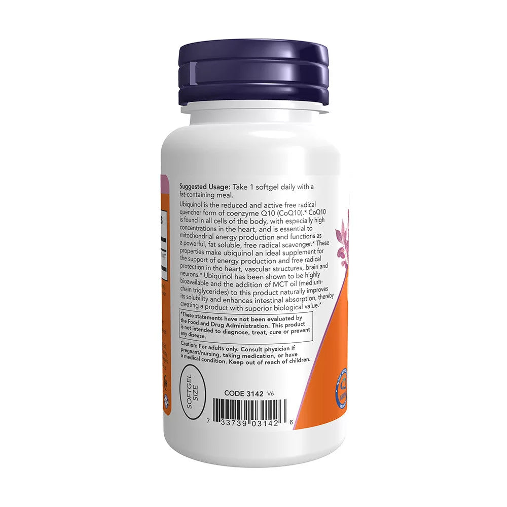 Now Foods Ubiquinol 100 mg (60 Softgels)