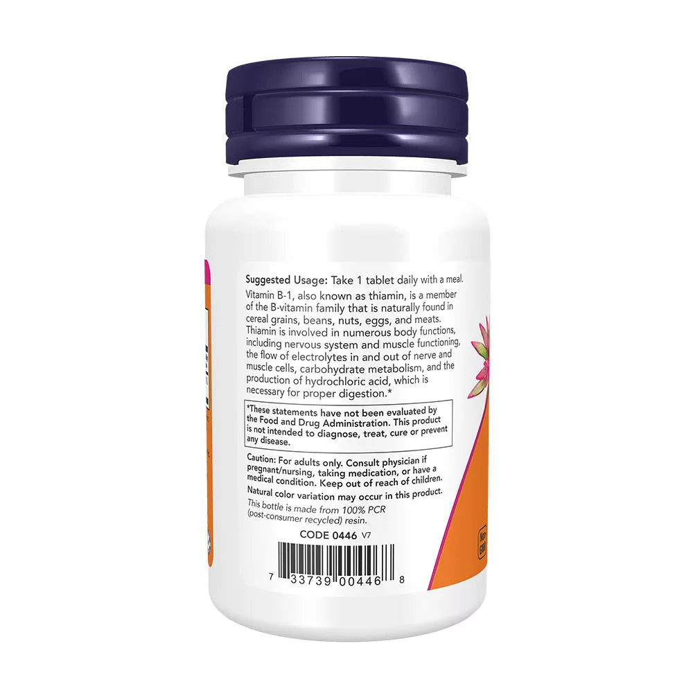 Now Foods Vitamin B-1 (Thiamine) 100mg (100 Tablets)
