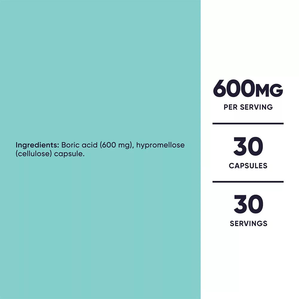 Nutricost Boric Acid Capsules (30 Capsules)