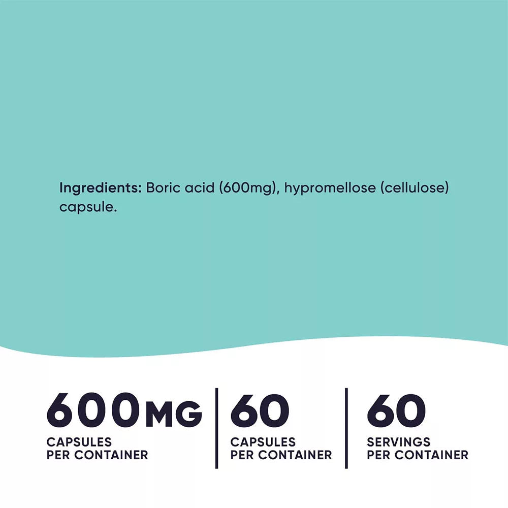 Nutricost Boric Acid Capsules (60 Capsules)