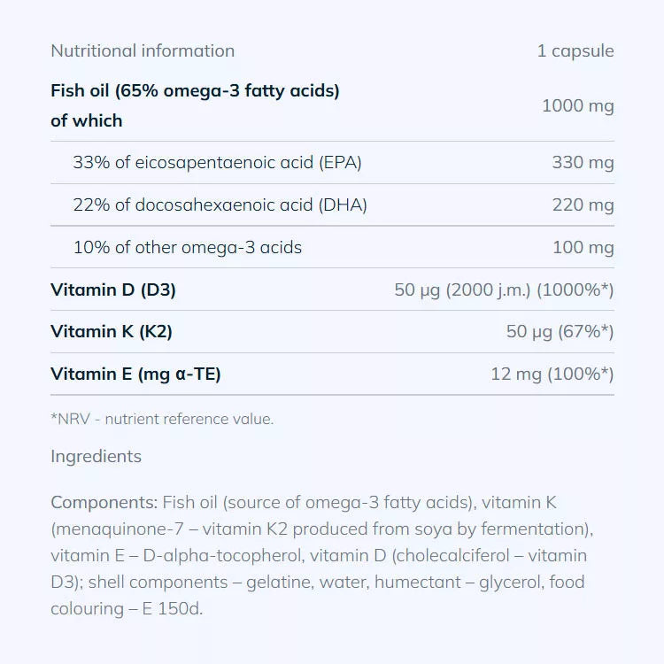 Olimp Labs Gold Omega 3 D3 + K2 (30 Capsules)
