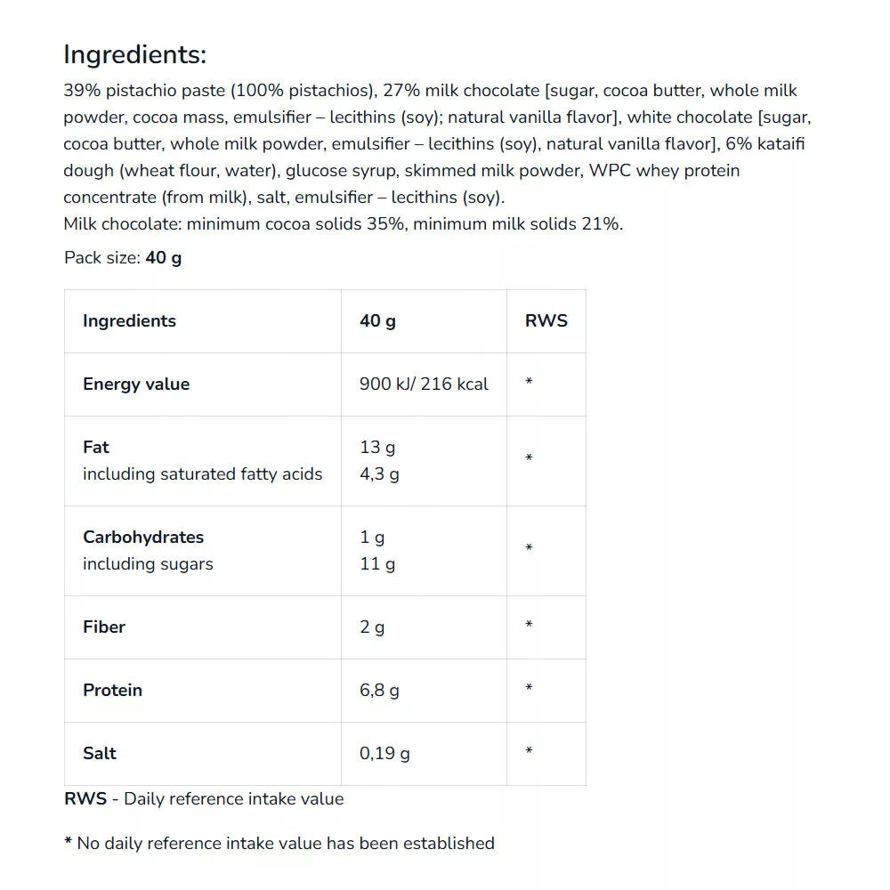 Olimp Sport Protein Bar (40 g, Dubai Chocolate)