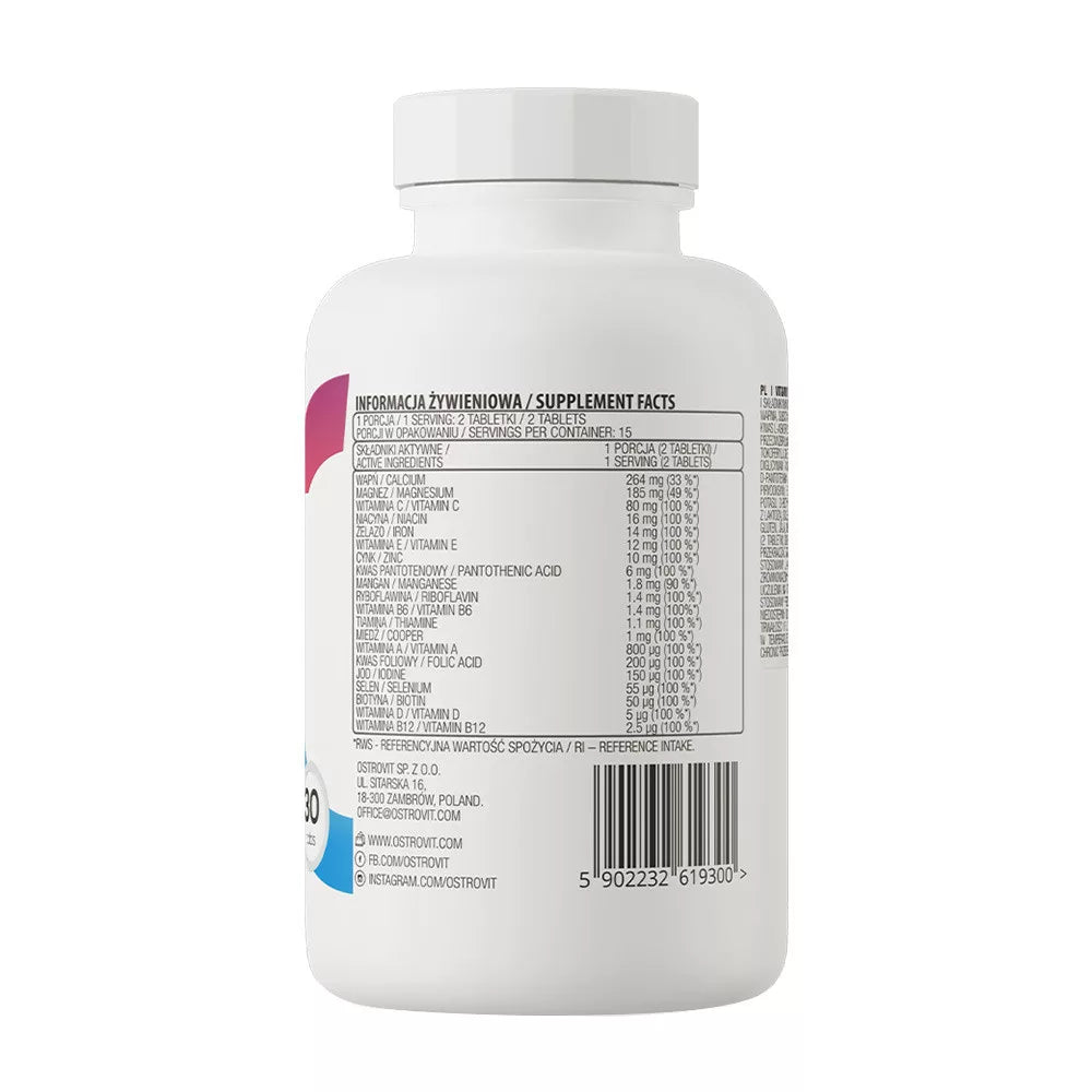 OstroVit 100% VIT&MIN (30 Tablets)